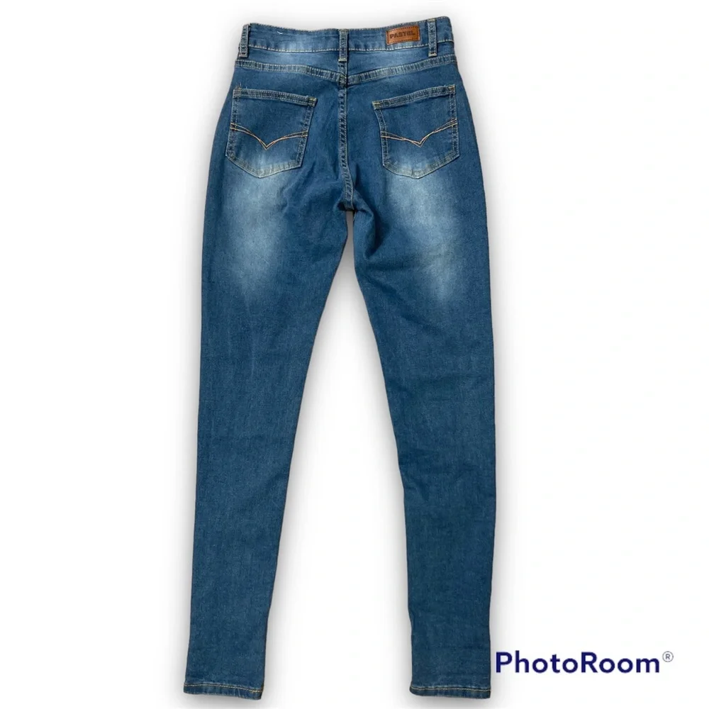 PASTEL JEANS | NWT High Rise Medium Wash Skinny Jeans - Picture 2 of 7